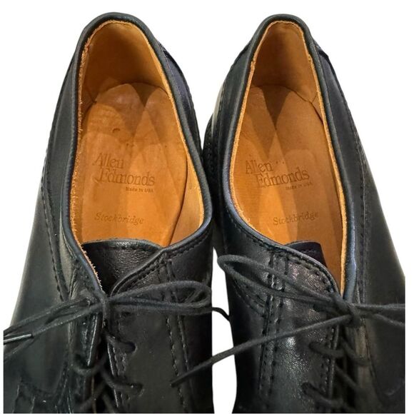 New Allen Edmonds Stockbridge Black Leather Lace-up Oxford Dress Shoes 11  11D